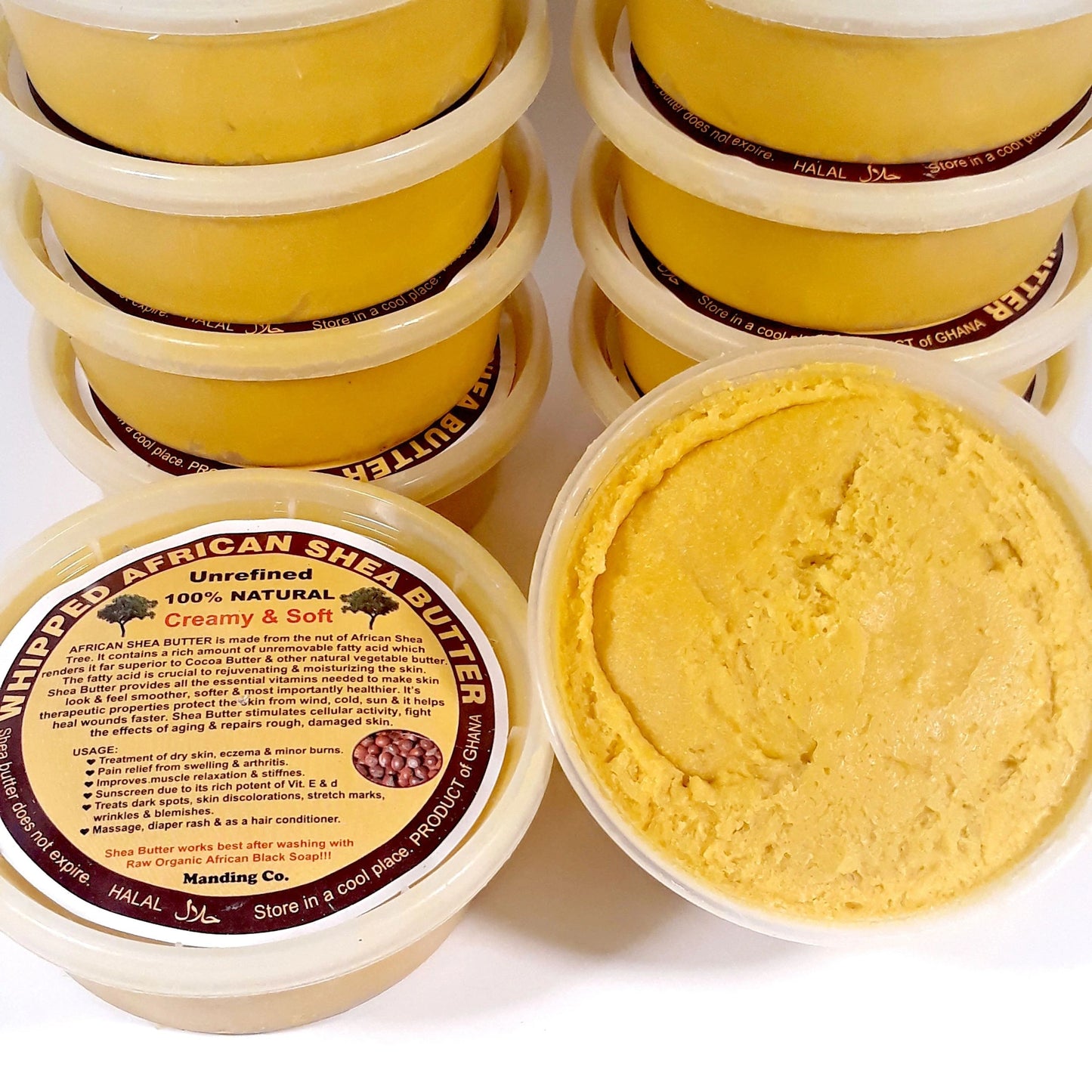 Unrefined 100% Natural Creamy & Soft Yellow Raw Shea Butter 8 oz