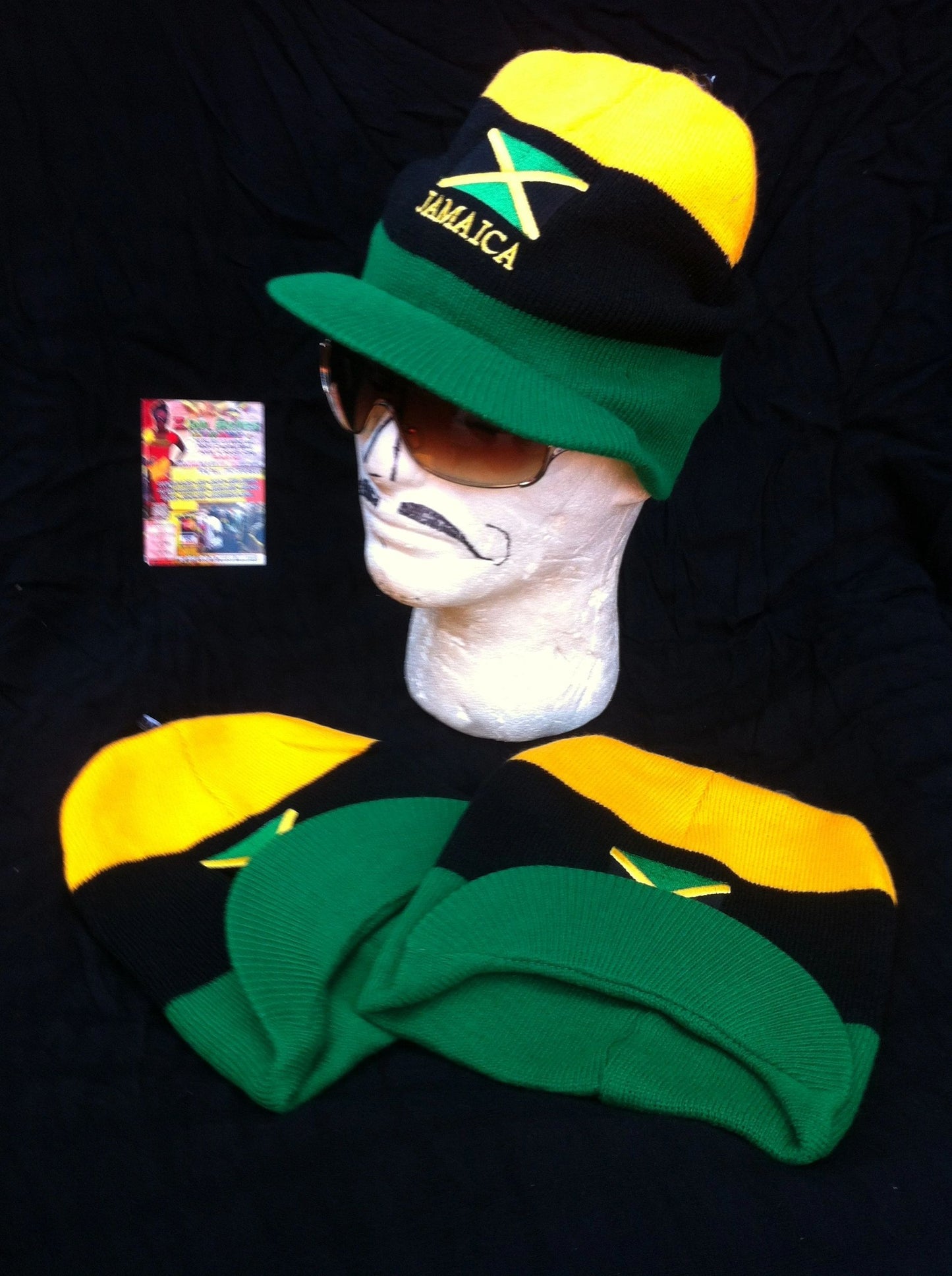 jamaica ski hat w/ peak