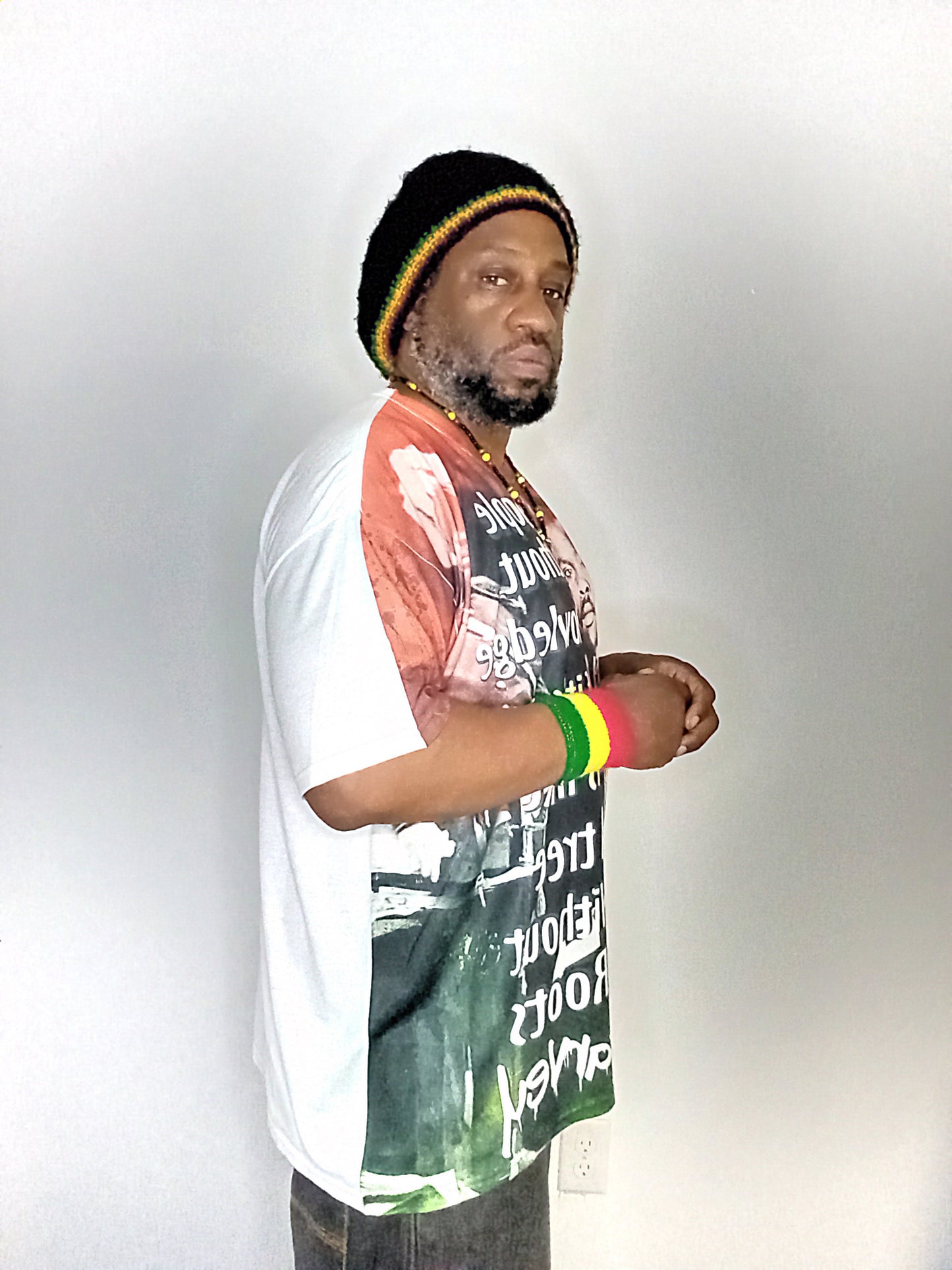 MENS Sublimation Shirt - Marcus Garvey- RBG - ROOTS