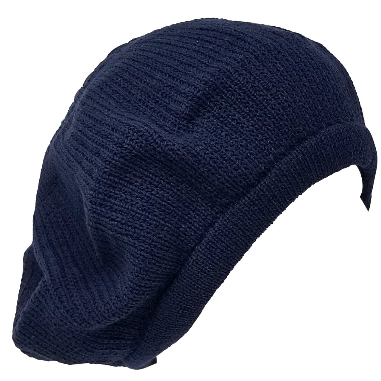 rh005-2 Medium Solid Navy Blue Rastafarian Crown / rasta hats tams dread caps