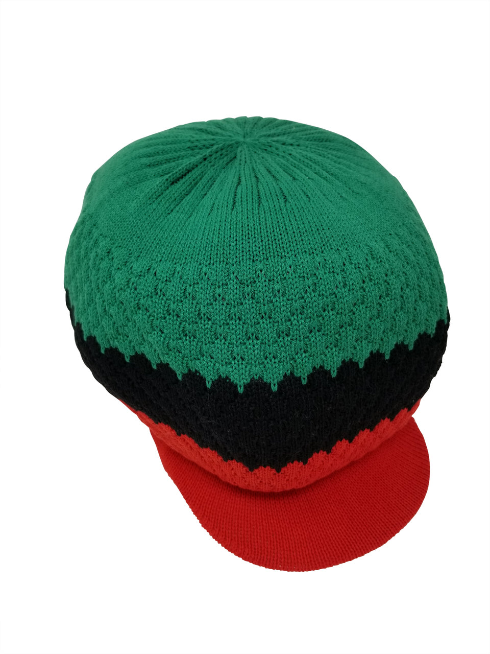 rh011 Medium 3 tone Rastafarian Crowns AKA rasta hats tams dread locks cap