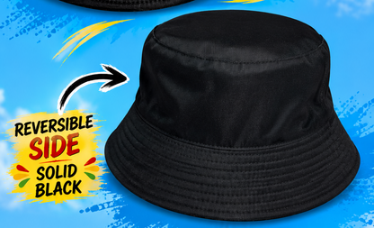 One Love Bucket Hats - REVERSIBLE Black on inside