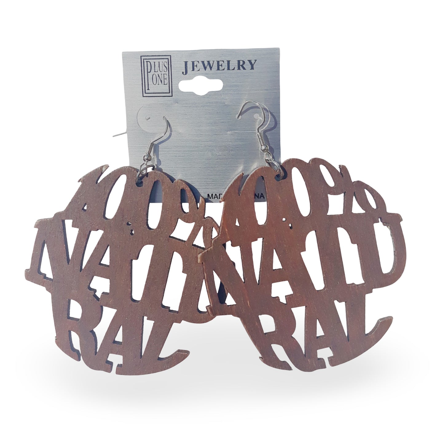 100% NATURAL wooden earrings