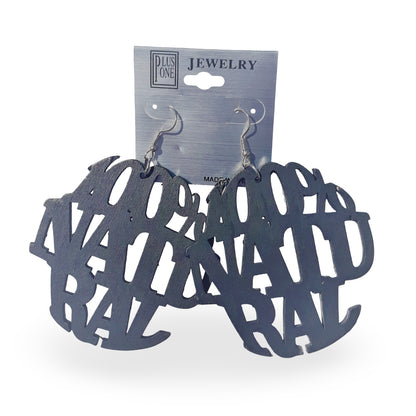 100% NATURAL wooden earrings