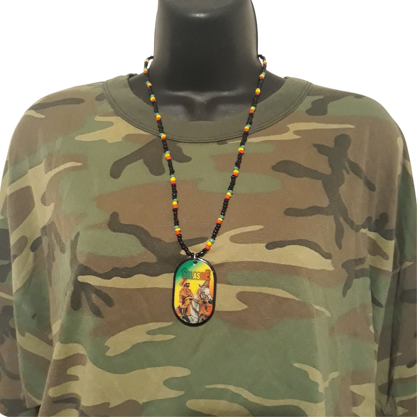 Haile Selassie and Lion of Judah Beaded Necklaces - Rasta