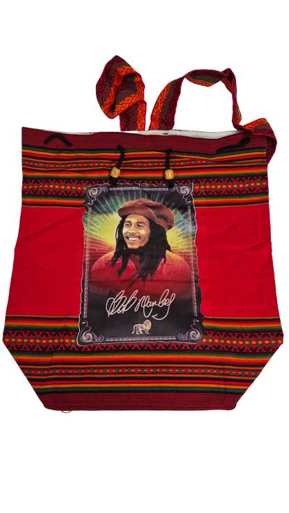 Bob Marley Rasta Backpack – Drawstring Bag | Made in Peru