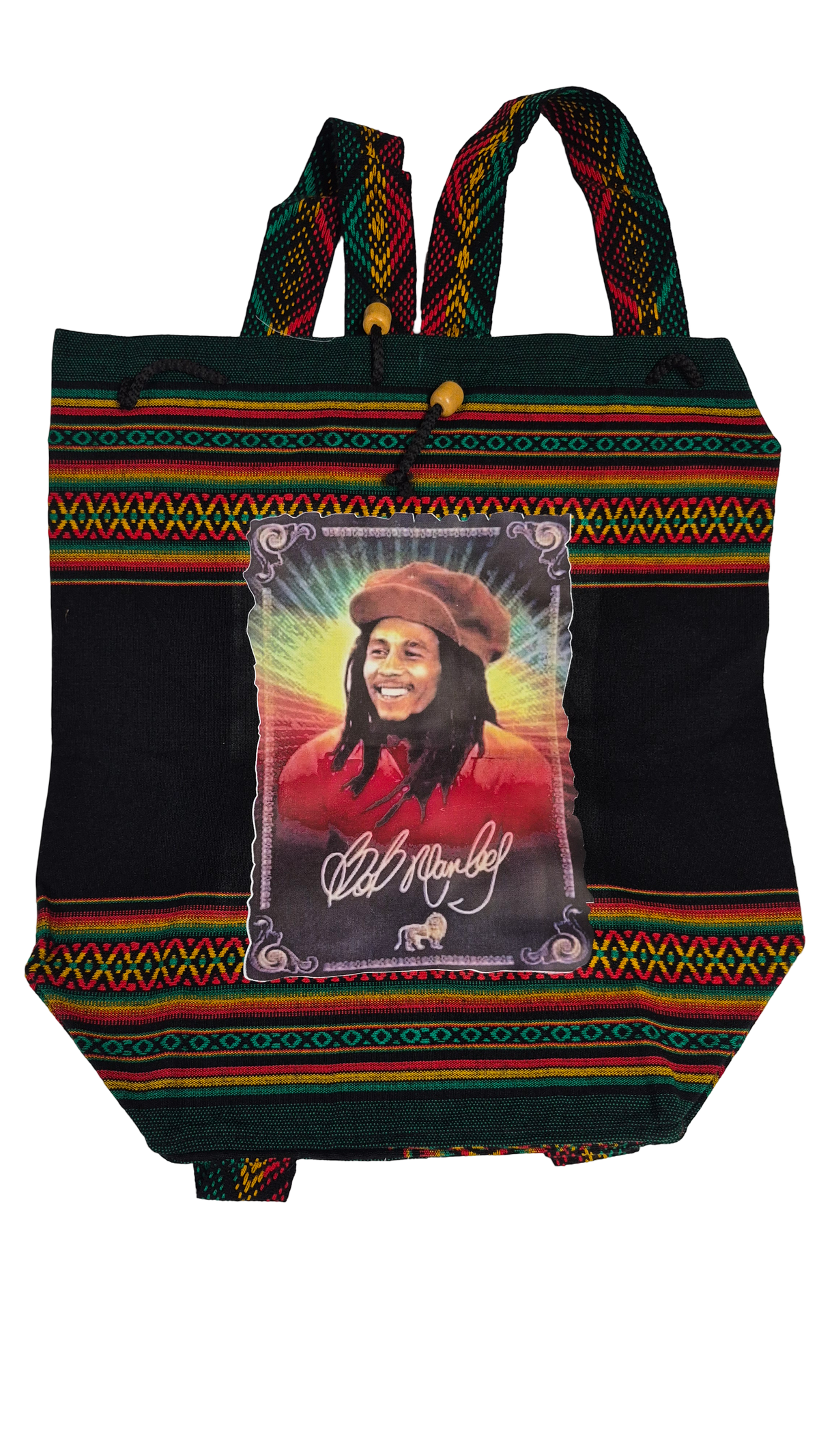 Bob Marley Rasta Backpack – Drawstring Bag | Made in Peru