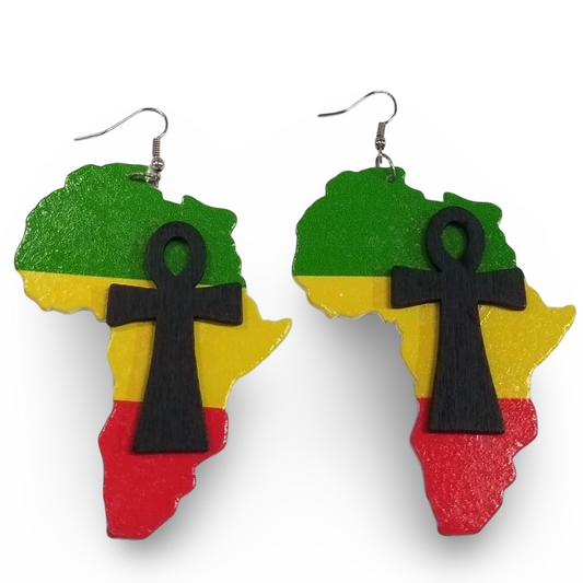 AFRICA wooden earrings