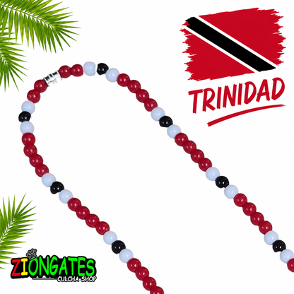 Caribbean Flag Beaded Necklace – Trinidad, Jamaica & U.S. Virgin Islands