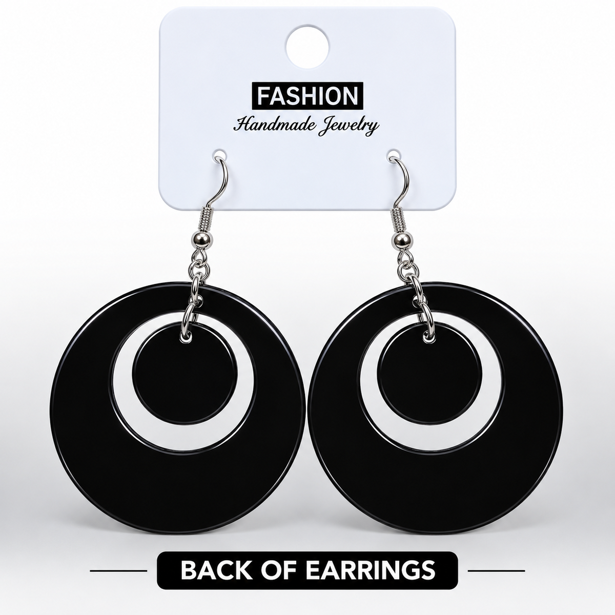 Haiti Flag Earrings – 2-Inch Haitian Statement Earrings