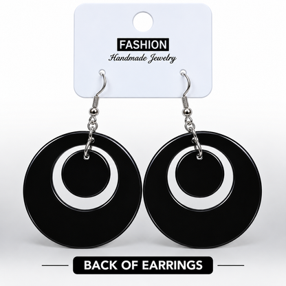 Haiti Flag Earrings – 2-Inch Haitian Statement Earrings
