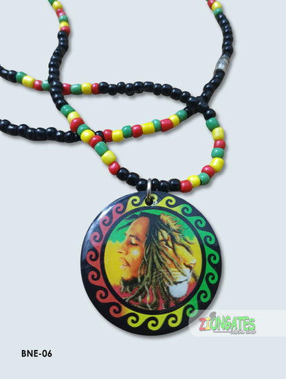 Bob Marley Beaded Necklaces - Red Yellow and Green Rasta chain