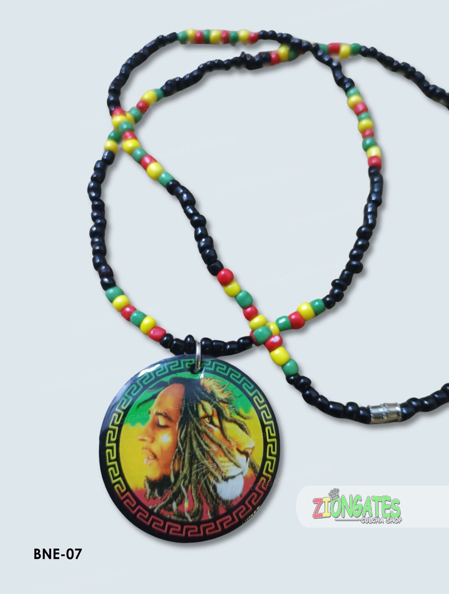 Bob Marley Beaded Necklaces - Red Yellow and Green Rasta chain