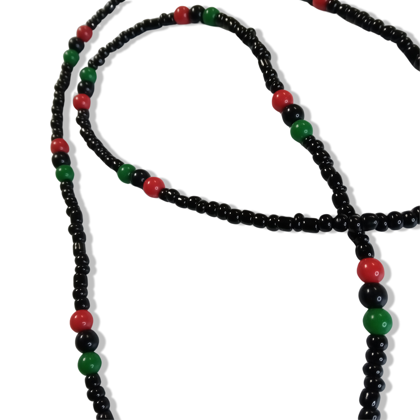 Marcus Garvey Beaded Necklaces -  Pan African - Red Black and Green - RBG