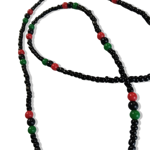 Marcus Garvey Beaded Necklaces -  Pan African - Red Black and Green - RBG