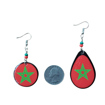 Moorish Flag Earrings - Morocco - Moors