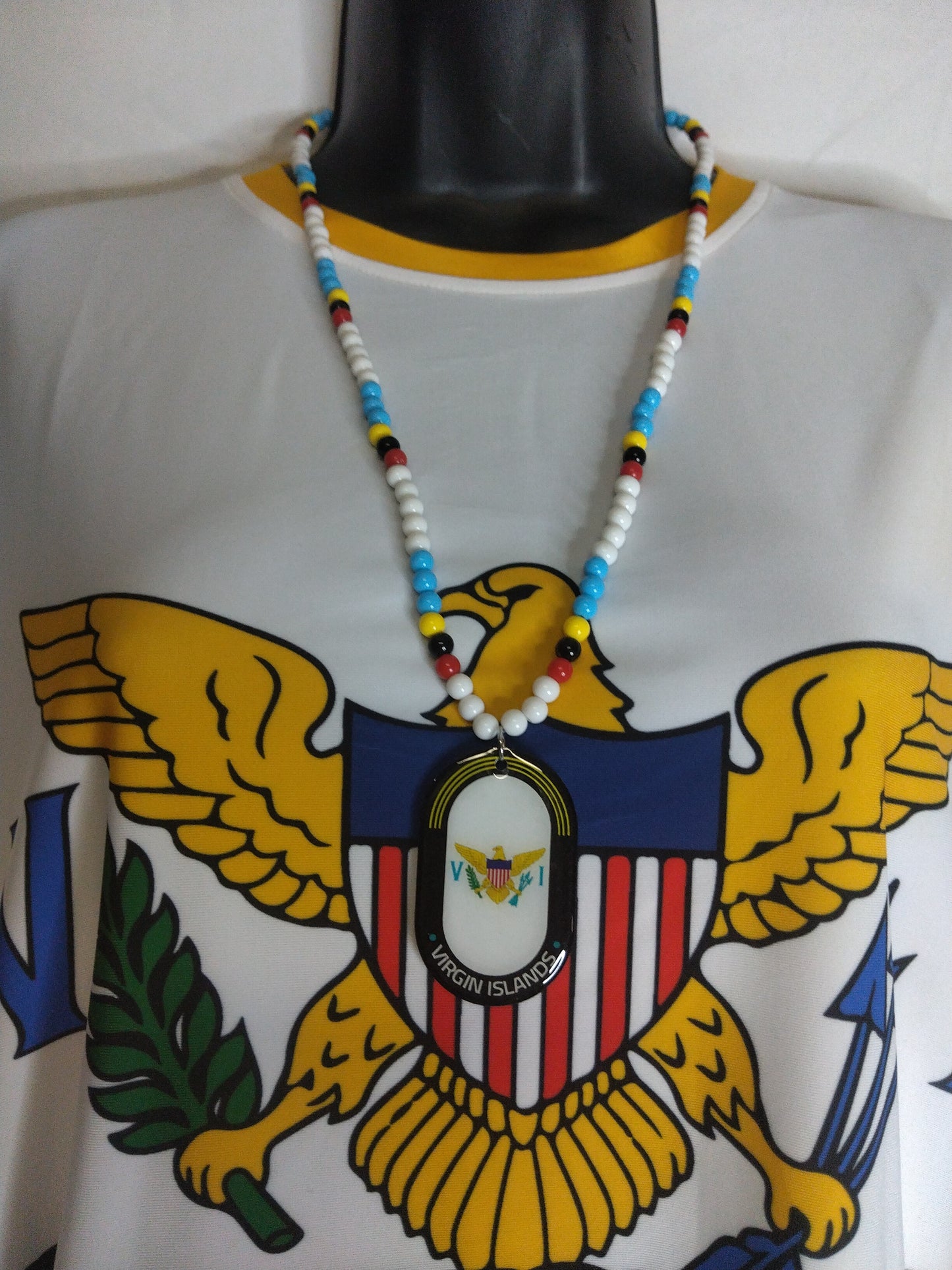 Caribbean flag beaded necklaces - St Lucia -St Kitts_ St Vincent