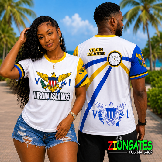 US Virgin Islands Heritage Flag Jersey – USVI Eagle Emblem Shirts - Carnival - j'ouvert