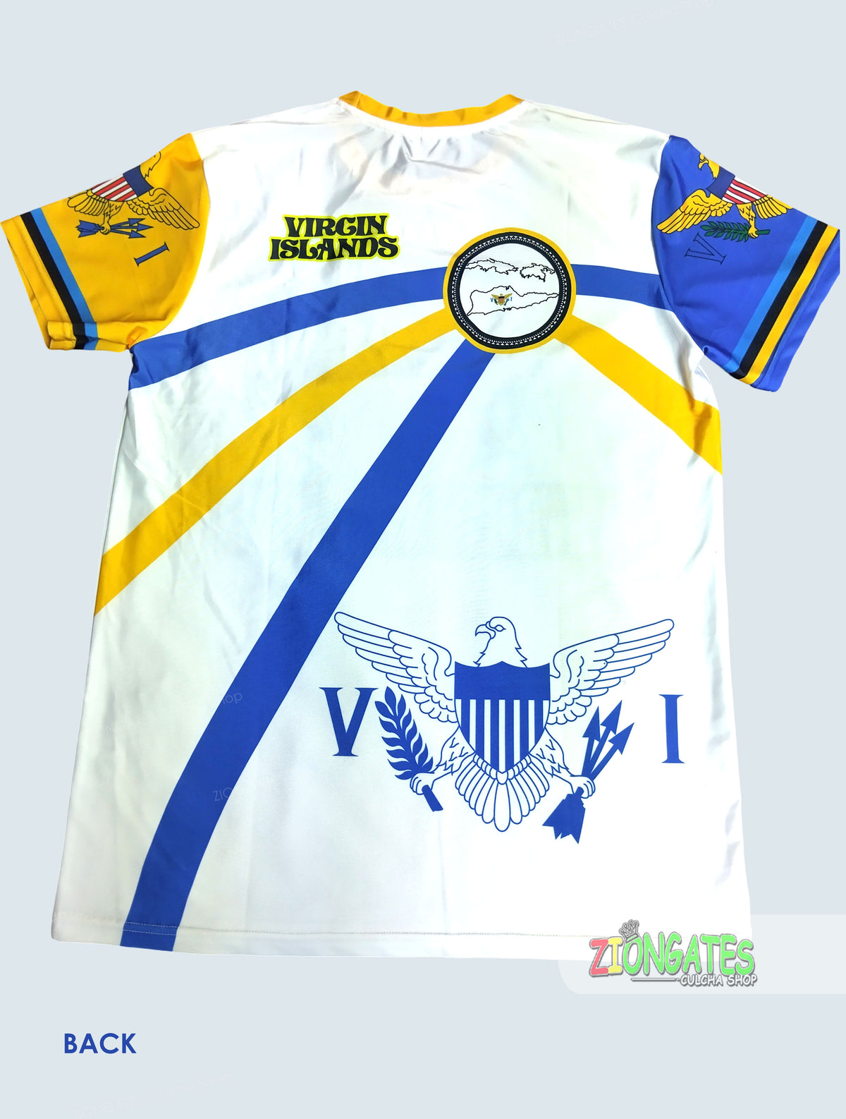 US Virgin Islands Heritage Flag Jersey – USVI Eagle Emblem Shirts - Carnival - j'ouvert