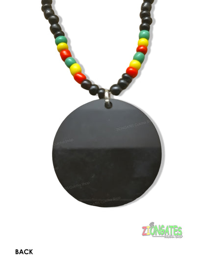 Lion of Judah Beaded Necklace - Rasta - LNE-15A