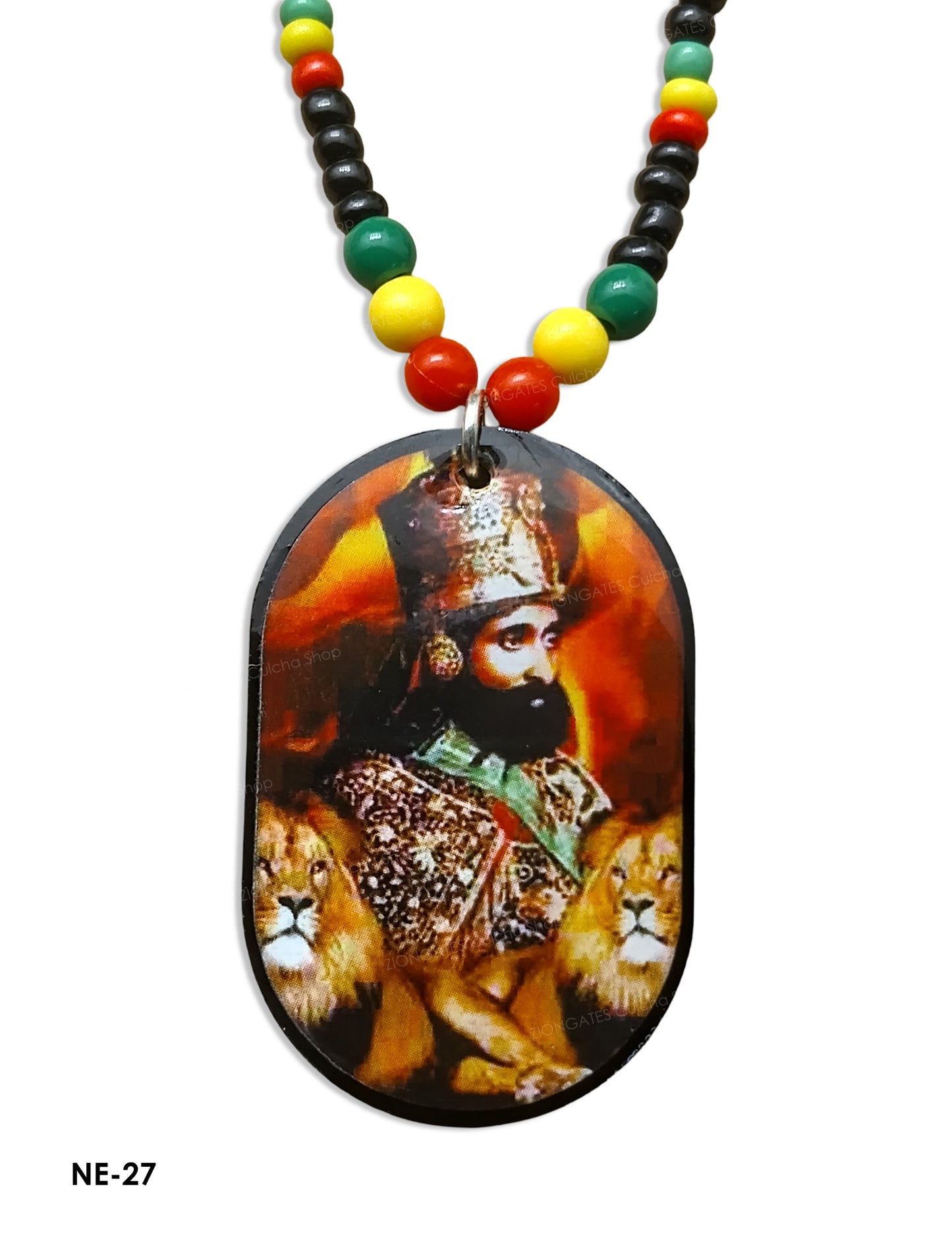 Haile Selassie Beaded Necklaces - Rasta Chain