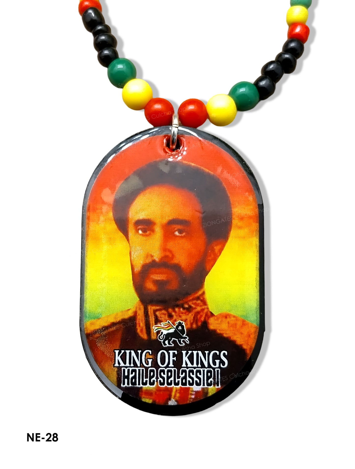 Haile Selassie Beaded Necklaces - Rasta Chain