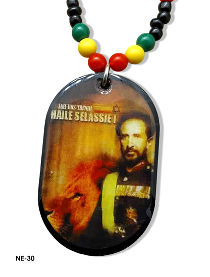 Haile Selassie Beaded Necklaces - Rasta Chain