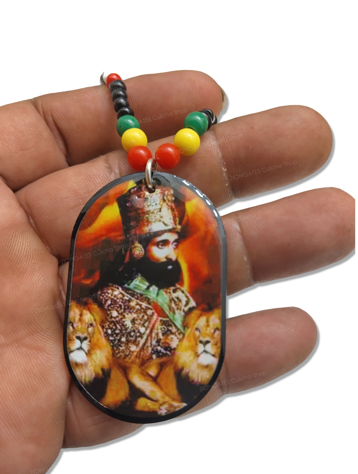 Haile Selassie Beaded Necklaces - Rasta Chain