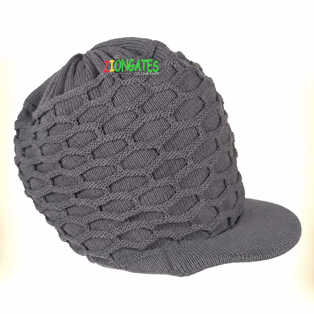 Large GREY Rastafarian Crown AKA rasta hats tams dread caps RH020-8