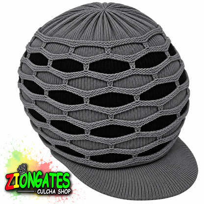 Large GREY Rastaman Crown AKA rasta hats tams dreadlocks caps RH020-8GB