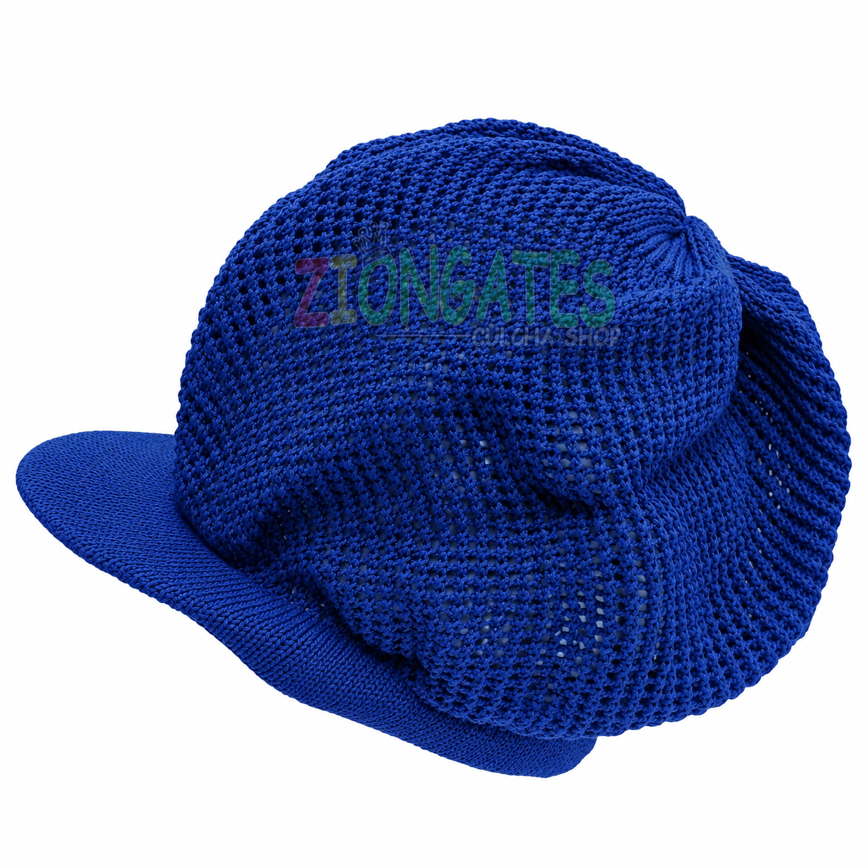 Large ROYAL BLUE MESH rasta hats rh035-10