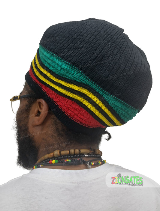 RH065 Medium Rastafarian Crown - Rasta hats tams dread locks cap