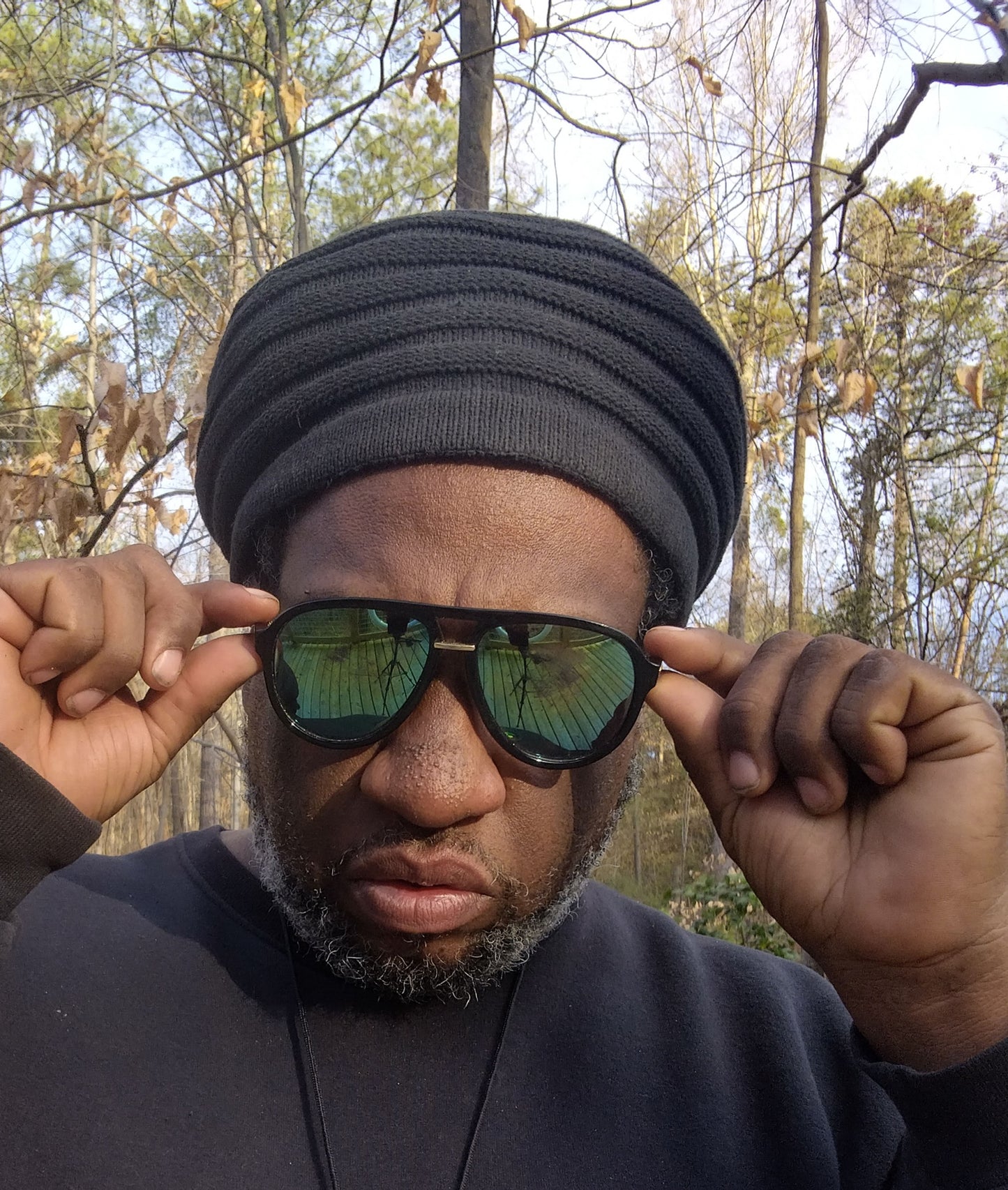 RH070 Small BLACK Rastafarian Crown - Rasta hats tams dread locks cap
