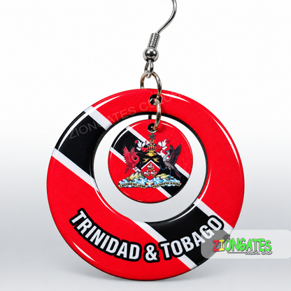 Trinidad & Tobago Flag Earrings – 2-Inch Statement Earrings