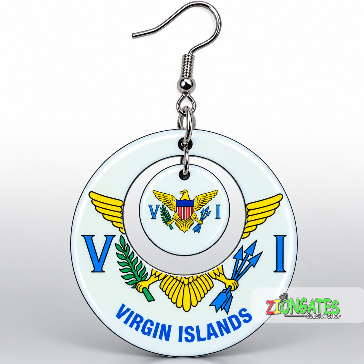 2-Inch Virgin Islands Earrings