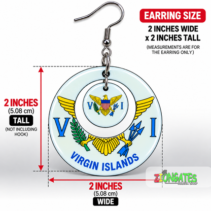 2-Inch Virgin Islands Earrings