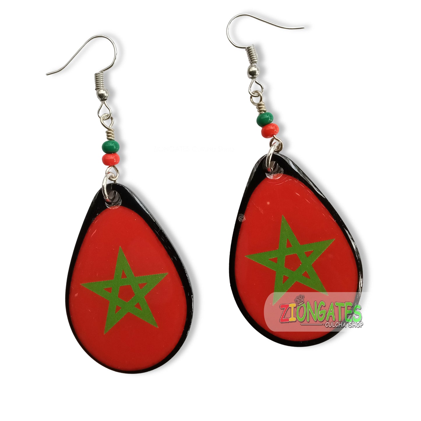 Moorish Flag Earrings - Morocco - Moors