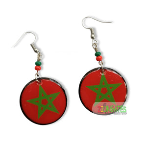 Moorish Flag Earrings - Morocco - Moors