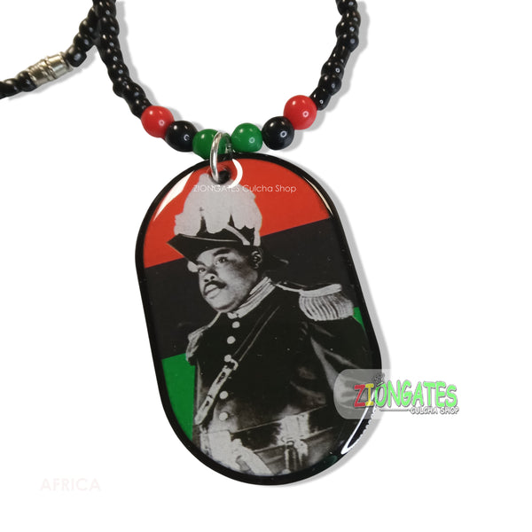 Marcus Garvey Beaded Necklaces -  Pan African - Red Black and Green - RBG
