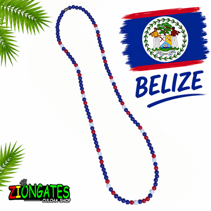 Caribbean Flag Beaded Necklace – Antigua, Bahamas, Barbados, Belize