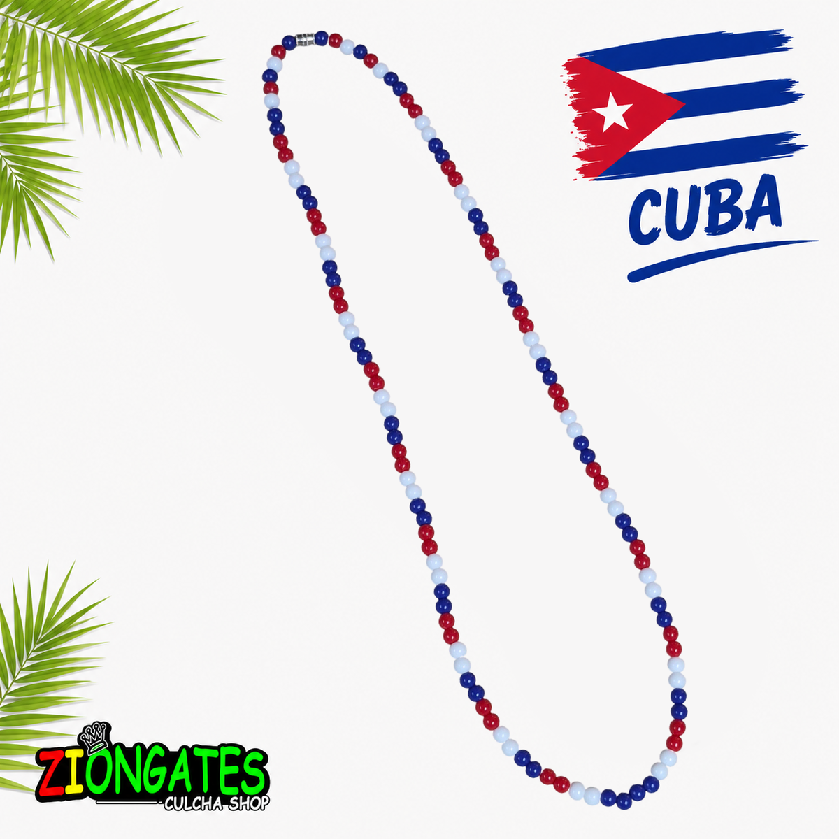Caribbean Flag Beaded Necklace – Cuba, Dominica, Grenada, Guyana