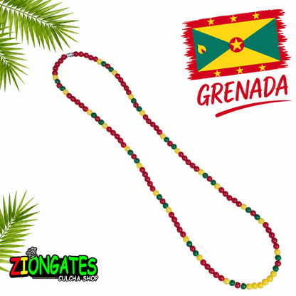 Caribbean Flag Beaded Necklace – Cuba, Dominica, Grenada, Guyana