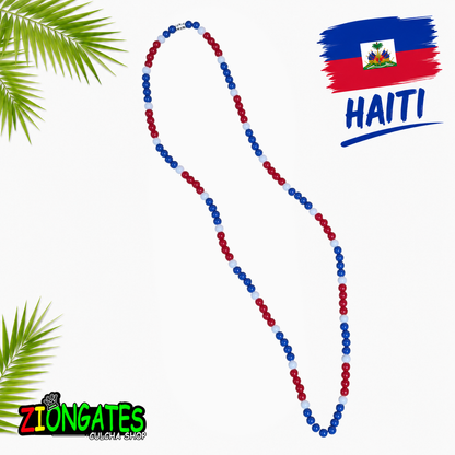 Caribbean Flag Beaded Necklace – Panama, Haiti, Puerto Rico