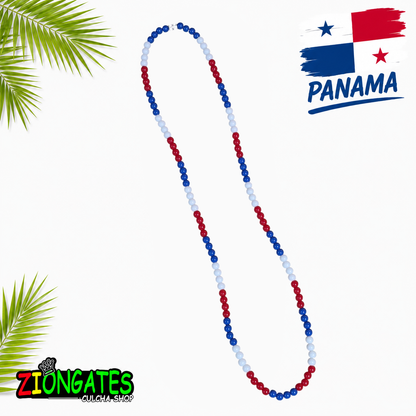 Caribbean Flag Beaded Necklace – Panama, Haiti, Puerto Rico