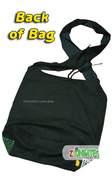 Large Black Rasta Shoulder Bag - Bob Marley Crossbody Hobo Bag