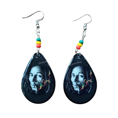 bOB mARLEY Earrings - RASTA