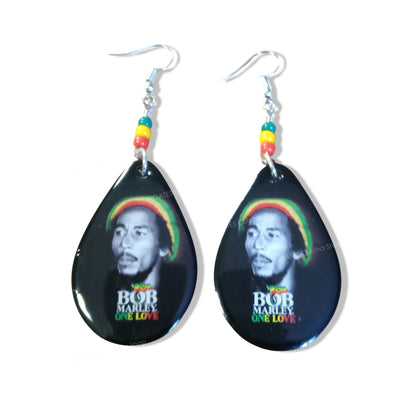 bOB mARLEY Earrings - RASTA