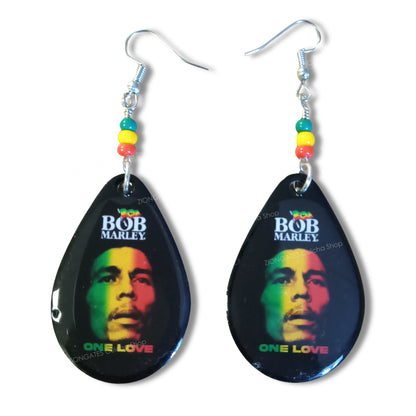 bOB mARLEY Earrings - RASTA