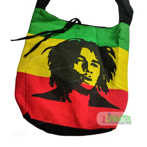 Large Bob Marley Crossbody Hobo Bag - Rasta Colors
