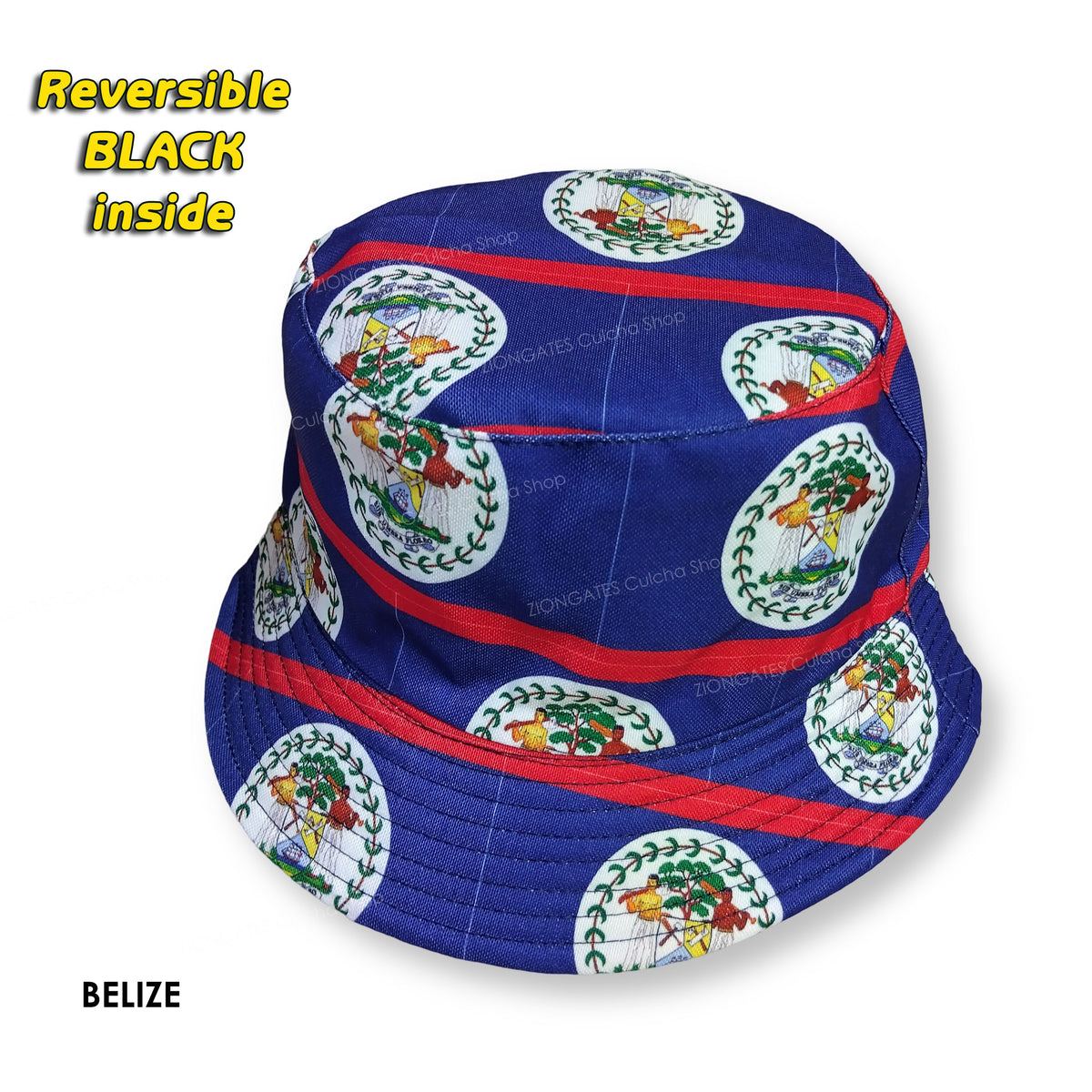 Caribbean Flag Bucket Hats - REVERSIBLE - Panama Barbados Belize St Vi ...